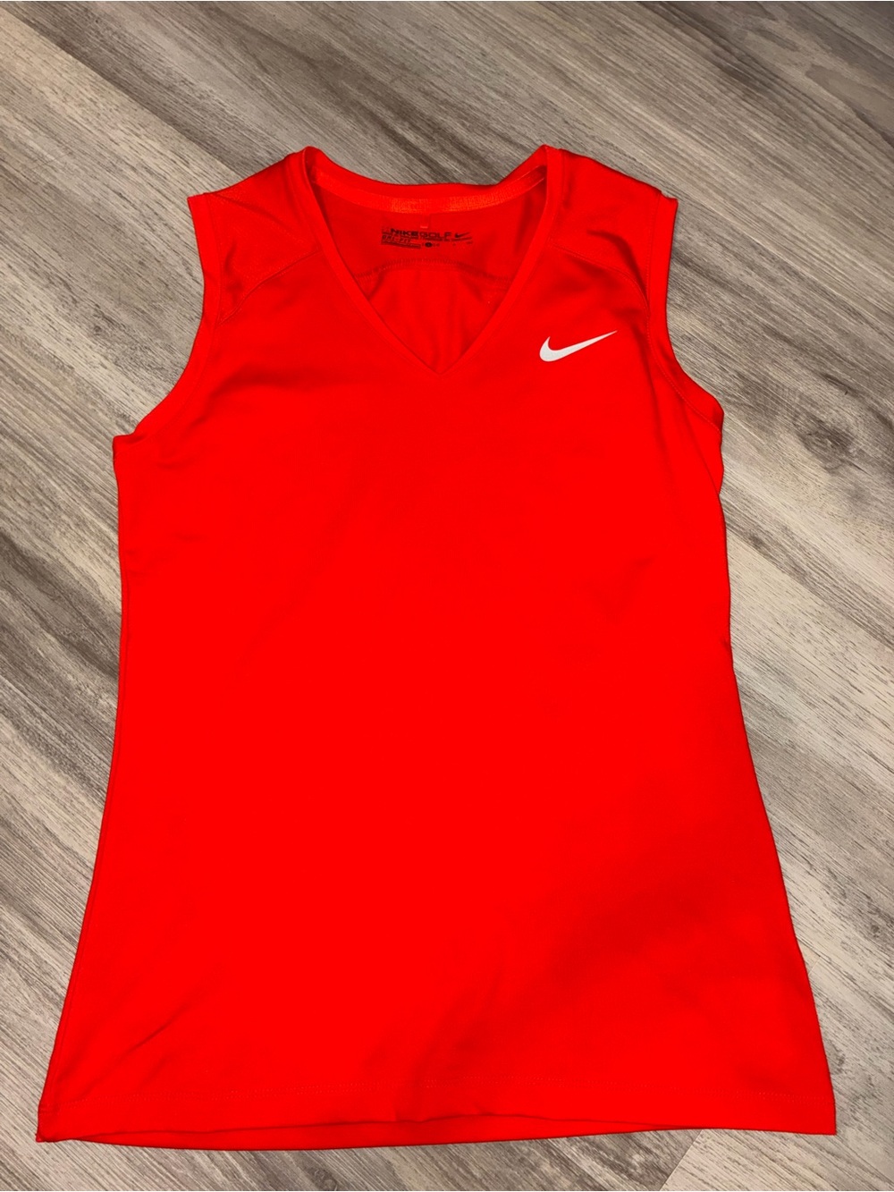 Nike Women’s Bright Red V-Neck Sleeveless Athletic Tank